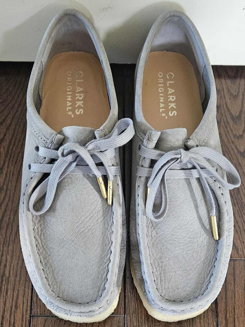 Clarks Originals 
Wallabee shoes - Women's Pale Gray Suede